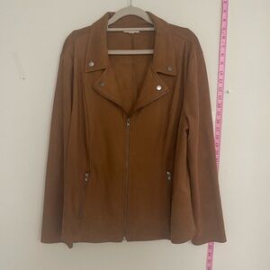 Style & Co. Tan Very Soft Suede-like Jacket